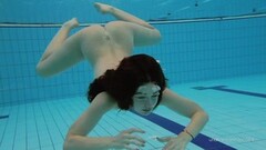 Slender Katy Soroka brunette teen underwater naked Thumb