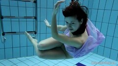 Black haired Aneta naked and underwater in the pool Thumb