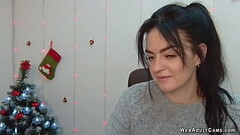 Brunette amateur Ukrainian babe webcam solo Thumb
