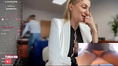 Gorgeous madam masturbates in the office Thumb