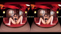 Chun-Li style cheongsam girl masturbating on the bed and squirting - Trailer Thumb