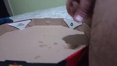 Cumshot in a pizza box Thumb