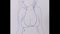 How to draw simple sexy girls Pencil Sketch Thumb