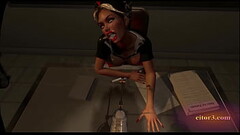 Citor3 3D VR Game blonde latex nurse sucks cum through urethra probe Thumb