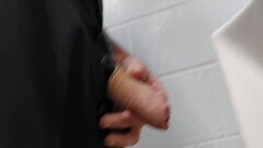 Guy With A Beautiful Uncut Cock Pisses In Public Urinal |UncutAtNight| Thumb