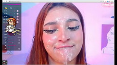 horny latina with spit all over her face and gagging dildo Thumb