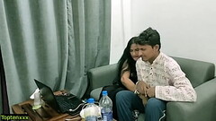 Indian hot madam cheated by young office boy! HINDI hot sex Thumb