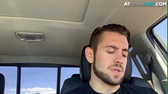 Amateur otter enjoys solo wanking in car for jizzshot Thumb