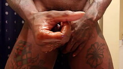 Hairy Dick Hallelujah Johnson Masturbating solo close up Thumb