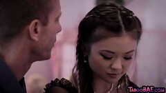 Asian pierced and hairypussy stepteen fucked by stepdad Thumb