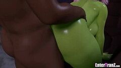 Futa Alien Queen visits earth and get smashed by BBC Thumb