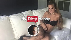 Sexy Brunette (Arya LaRoca) Rides Her Bf'_s Cock For The First Time In Front Of The Camera - My  Thumb