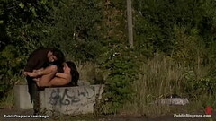 Little Euro babe anal fucked in public Thumb