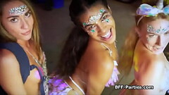 Slutty ravers finishing party on dick at home Thumb