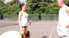 Hot step Mom Jess tricked to Fuck by Sons best Friend after Tennis match Thumb