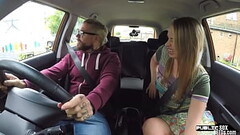 British teen fingered in car before missionary sex in POV Thumb