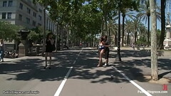 Spanish babe bound and public pounded Thumb