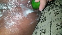 Creamy anal  fucking with  cucumber Thumb