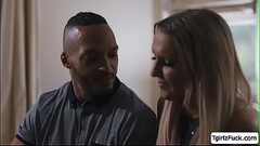 Busty tbabe enjoys sucking big black cock Thumb