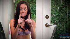 Skinny teen Playboy models Justine Miller and Stevie Lynn go fully nude Thumb