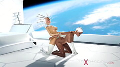 Super sexy android dickgirl fucks a hot ebony on a spaceship Thumb