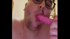 Slut'_s deep-throating with a little dildo Thumb