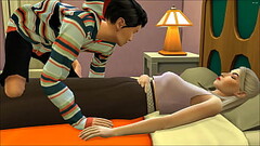 step Mom and son have sex for the first time after he puts himself in his bed after the blanket Thumb