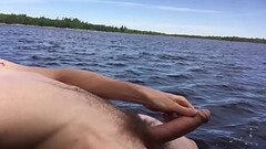 BF'_s MASSIVE CUM EXPLOSION!!! 11 CUMSHOTS BY THE LAKE ON PUBLIC TRAIL!! Thumb