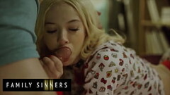 Sexy (Kenzie Reeves) Takes Control Of Her Step Brothers (Nathan Bronson) Big Cock - Family Sinners Thumb