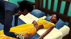 Indian sleepy step brother went to his sister'_s room and lay in bed next to her unable to refra Thumb