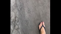 walking on the street with cock out Thumb
