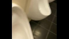 Wanking in Hotel public toilet with cumshot Thumb