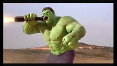The Incredible Hulk'_s &quot_Bite &amp_ Spit&quot_ Vs The Abomination'_s &quot_Straight In T Thumb