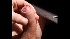 Uncut cock chubbing up. Thumb
