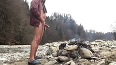 springbreaker nudist with cock ring at a bonfire Thumb