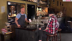 Jenny visits her boyfriend in the bar and spoils his cock Thumb