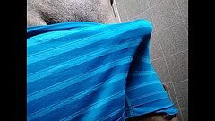 Flashing you with a huge black boner under my cyan boxers Thumb